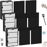 HAPF600 Filter Replacement for Holmes Air Purifier Filter B - Compatible with HAPF600 HAP615 HAP625 HAP650 HAPF600D HAPF600D-U2, Part # 600, 600D, 600D-U2-3 HEPA filters and 6 carbon pre-filters