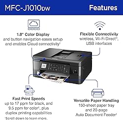 Brother MFC-J1010DW Wireless Color Inkjet