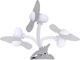 Dreambaby Stroller Fan Adjustable Clip-On Fan White Grey Batteries Not Included view 3