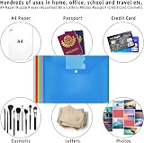 GoodtoU Plastic Wallets A4 Folders with Popper 6 Pack view 6