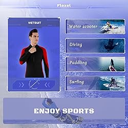 FLEXEL Wetsuit Top Jacket Women Men, 2mm Neoprene