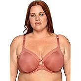 Curvy Couture Womens Silky Smooth Micro Unlined Underwire Bra
