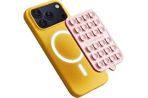 OCTOBUDDY Magnet - Dual Magnetic & Suction Phone Mount - Magnetic-Compatible Silicone Mobile Holder - Hands-Free Selfies & Videos - Content Creator Accessory - 2.6″ x 3.9″, Chalk Pink