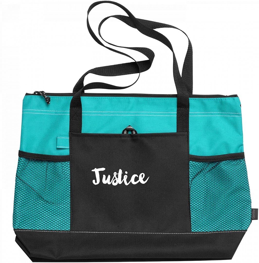 Justice Travel Tote Bag Gemline Select Zippered Tote Bag