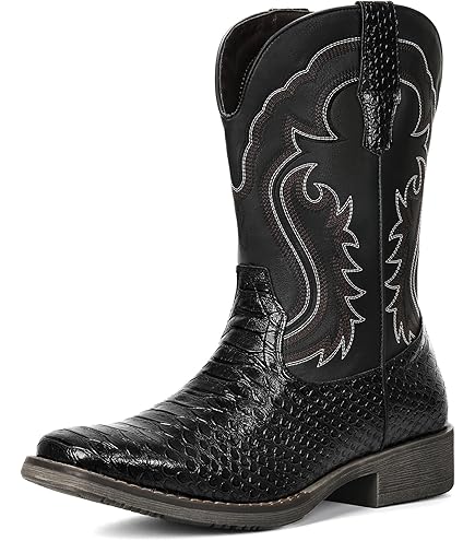 Amazon.com | Western Shops Mens Genuine Leather Square Toe  display picture 2