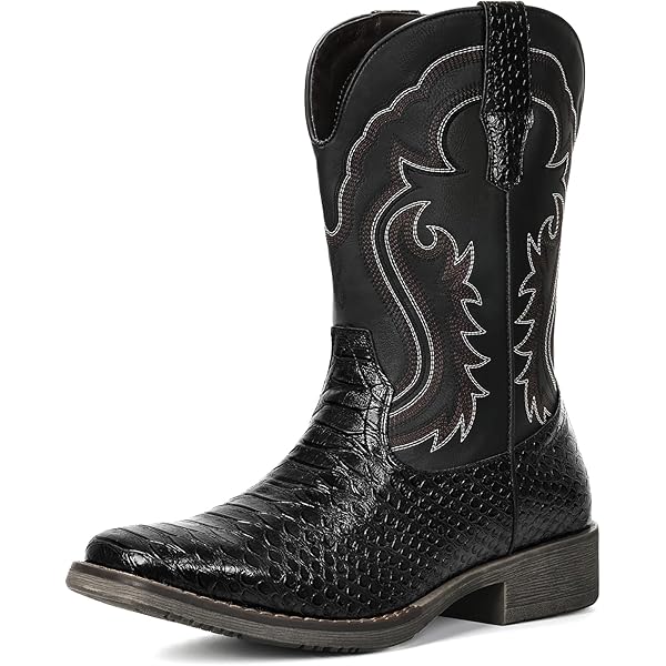 Senor De Los Cielos Boots Mens Size 11 Black Cowboy Western Print Crocodile MENS LEATHER COWBOY Pointed Toe Alligator Crocodile Print  main image 3