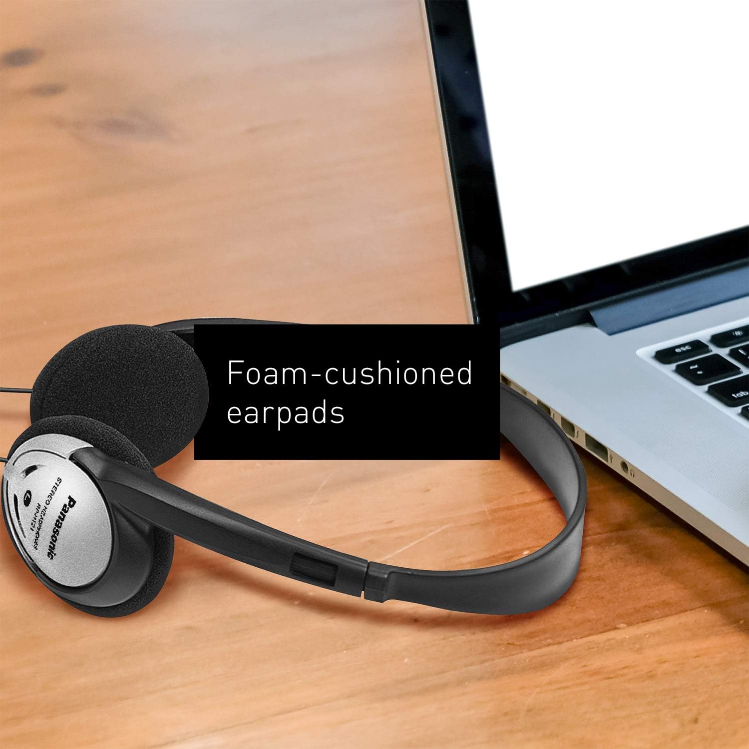Panasonic Headphones On-Ear Lightweight with XBS RP-HT21 (Black & Silver): Panasonic: Home Audio & Theater