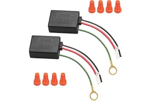 SEASIDE VILLAGE Touch Dimmer Switch 2 Pack, 3 Way Touch Control Modules, Replacement Sensor with 3 Levels Dimming Function, Desk Lamp Switch Repair Kits with Wire Caps, Fit Dimmable LED, Incandescent, Halogen Bulbs