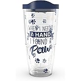 Tervis Found a Paw Made in USA Double Walled Insulated Tumbler Travel Cup Keeps Drinks Cold & Hot, 24oz, Classic