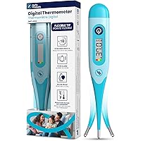 ByFloProducts Flexible Tip Digital Thermometer – Comfortable & Safe Baby Thermometer, 10Sec Fast & Accurate Readings – Oral R