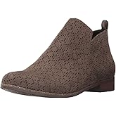 Dr. Scholl's Shoes Women's Rate Zip Booties Ankle Boot, Chocolate Brown Microfiber Perforated, 10 US