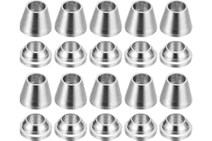 PATIKIL 1/8" Tube OD 304 Stainless Steel Compression Tube Fitting Sleeve, 20 Pack Double Ferrule Ring Tubing Fitting Assortme