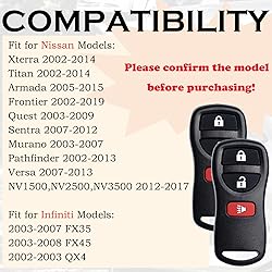 SUPALAND Keyless Entry Remote Control Key Fob