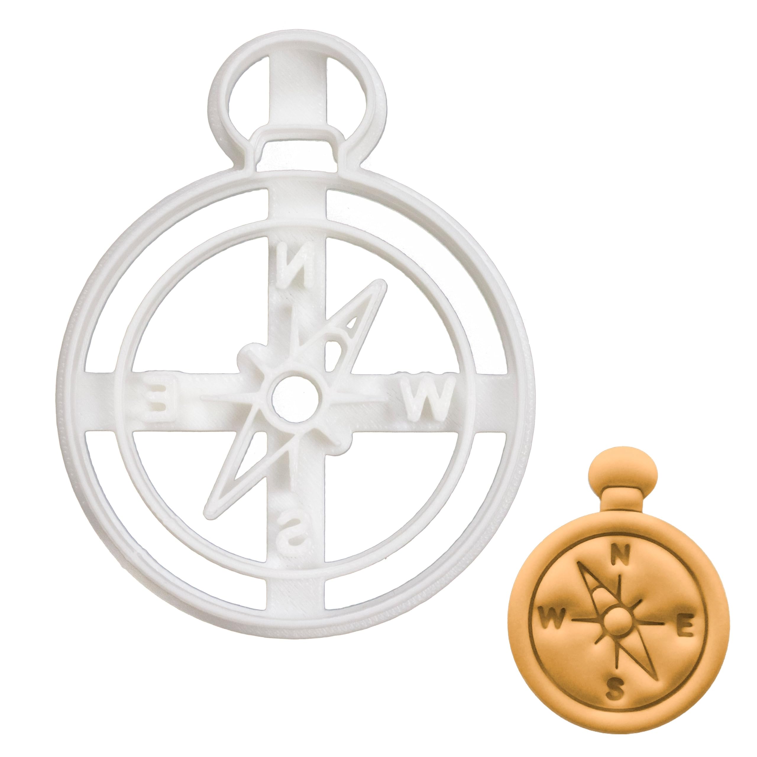 BAKERLOGY Compass Cookie Cutter - Detailed Biscuit Cutter Design for Baking and Crafts, Ideal on Fondant, Dough, Clay