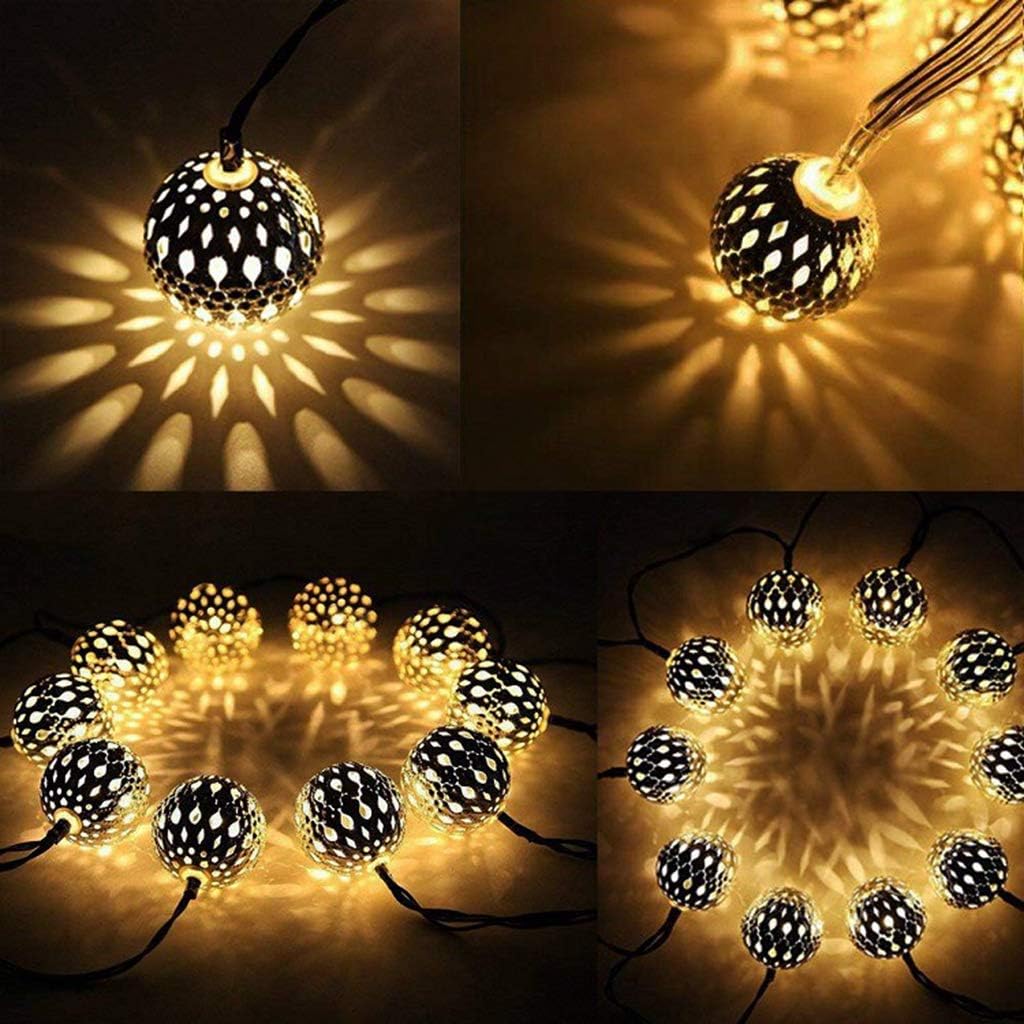 BabyIn LEDs Christmas Moroccan Fairy Lights Festival Ambiance Lighting for Bedroom Living,Wedding,Christmas,Party,Home(2 M 20 LED) - Image 3