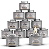 Caterpax - 12 Pack - 6 Hour Chafing Fuel Cans for Food Warmers & Chafing Buffet Trays – Odorless, Smokeless, Long Burn Wick, 