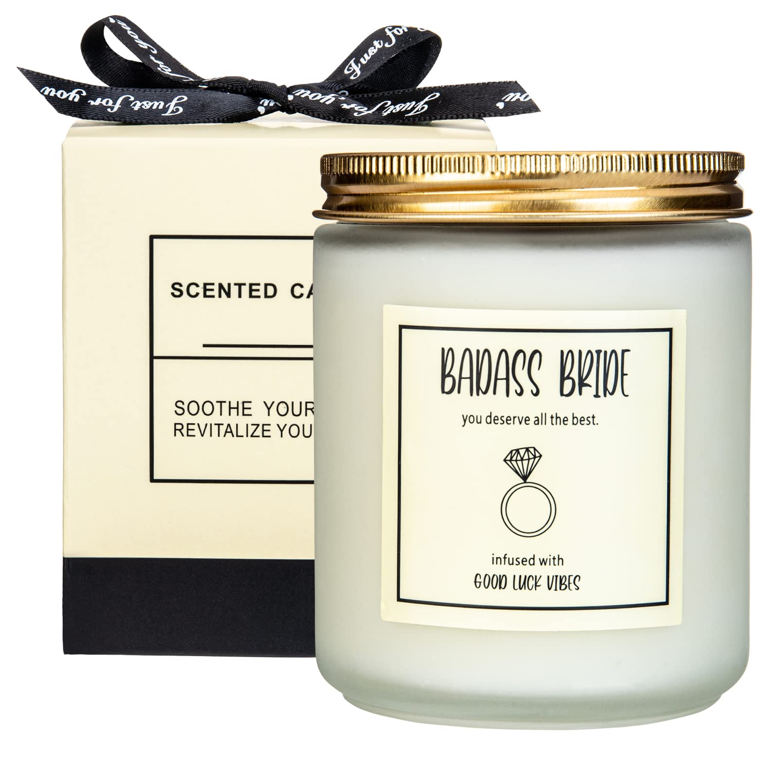 Rosemary+Orange+Sage Scented Candles, Badass Bride Gift For Bride To Be, Funny Candle