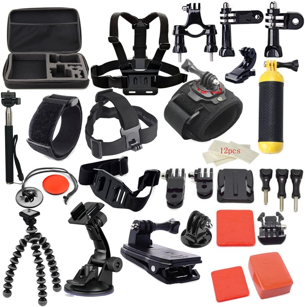 SmartSee 42-in-1 Sports Camera Kit for GoPro Hero 5 / Session 5/4/3/3+/2/1 Accessories Kit