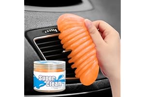 TeSabMi Car Cleaning Gel Car Cleaning Putty Car Putty Car Interior Cleaner Car Slime Car Detailing Kit Car Accessories Gifts for Men Women Stocking Stuffers Orange