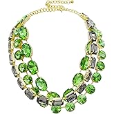 Chunky Crystal Rhinestone Choker Collar Necklace For Women Cubic Zirconia Diamond Heart Colorful Statement Necklace Bridal Wedding Jewelry