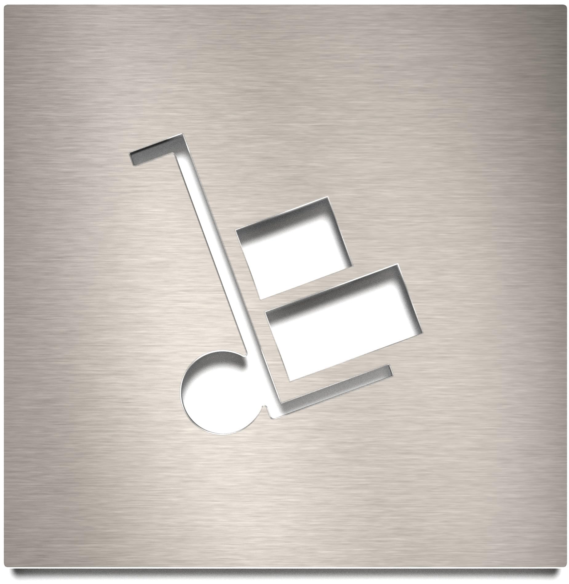 Stainless Steel Pictogram"Lager" – Self-Adhesive & Easy Care – Design Safety Sign – H.06.E