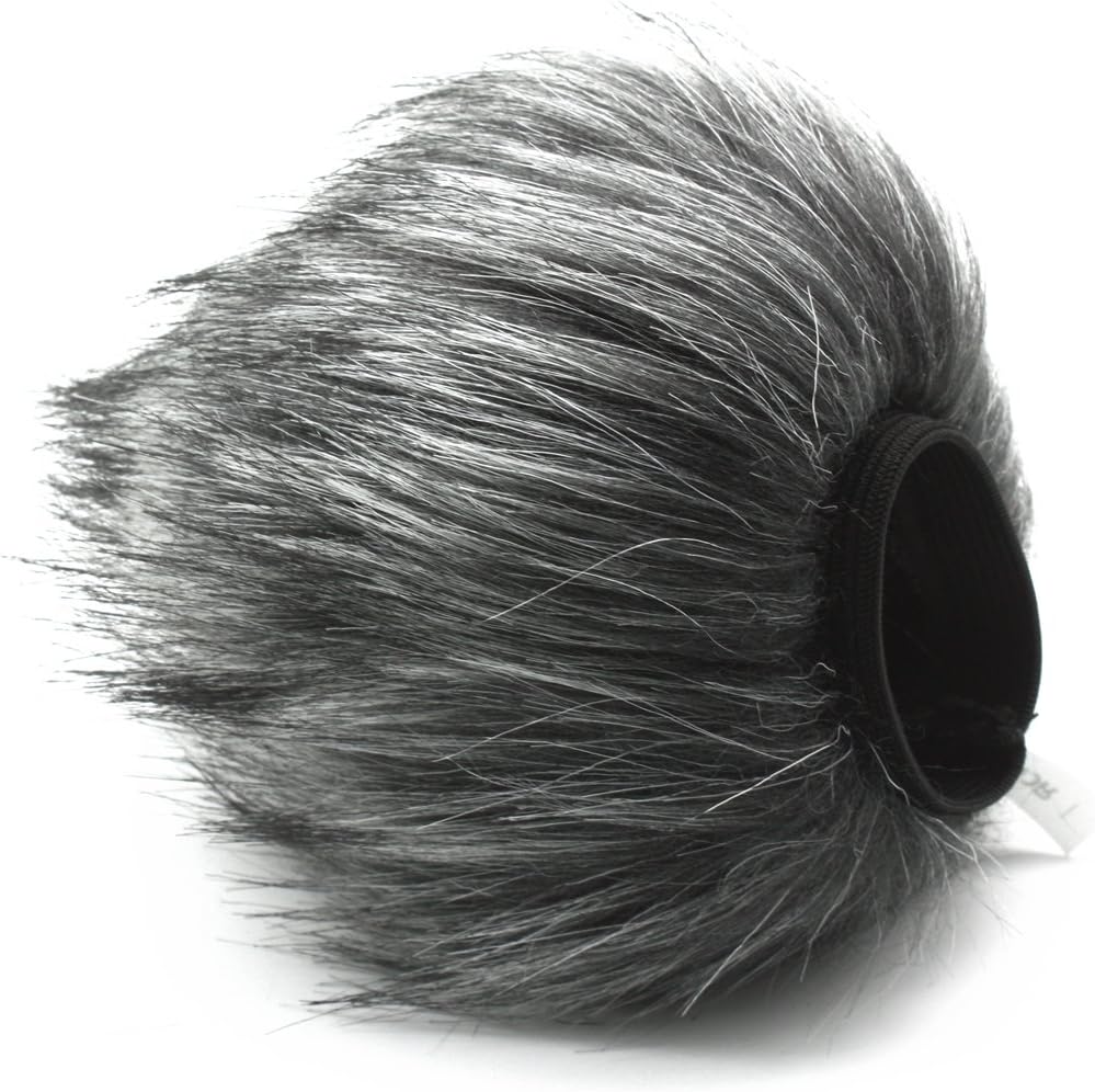 HUANOR HN-14 Furry Mic Microphone Windscreen Wind Cover for Zoom H2N Voice Recording Shotgun Recorder + CEARI Microfiber Cloth