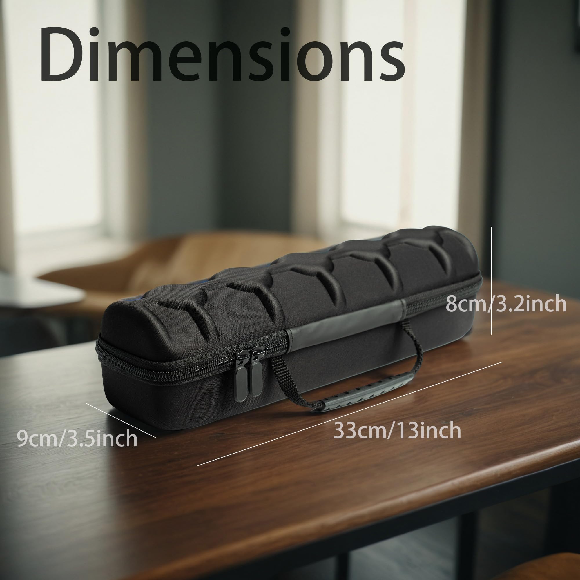 HOMPE Watch travel case,5 Slot Hard watch roll organizer, Fits All Wrist Watches&Smart Watches Up to 58mm (Black 5slot)