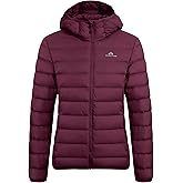 Pioneer Camp Women's Packable Down Puffer Jacket Ultralight Water Resistant Puffy Winter Coats with Hood Warm for Travel