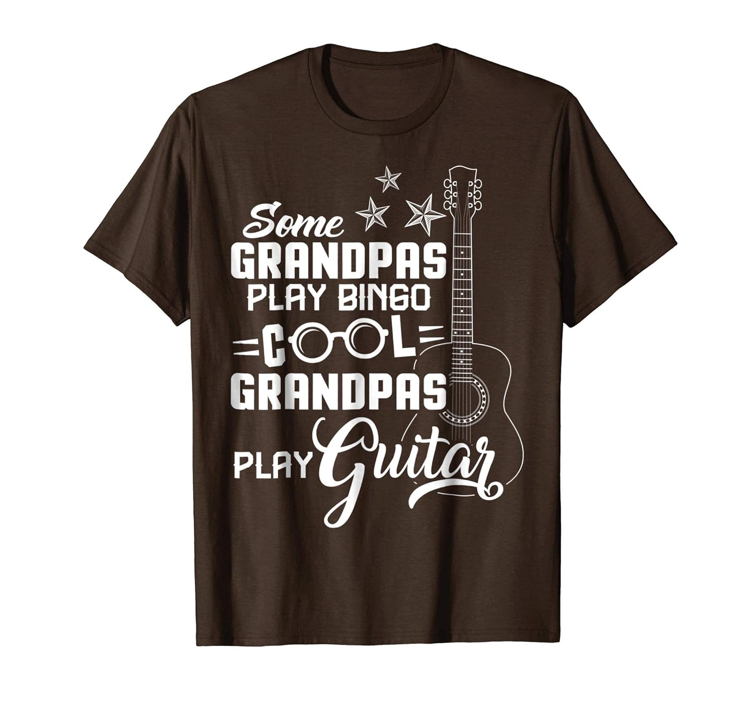 Mens Cool Grandpas Play Guitar Grandpa T-Shirt-anz