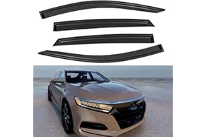 TNLSDW Window Visor Rain Guards Tape-On for 2018-2022 H-onda Accord Sedan 10th Gen LX EX-L Sport Touring Rain Guards Shields Vent Shade Deflector Window Rain Guards Vent Window Visors 4 pcs Vent Deflector