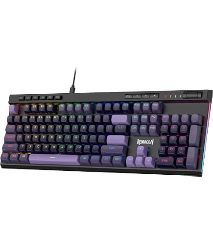 Amazon.com: Redragon K556 104-Key Wired RGB Hall-Effect Rapid