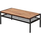 アイアン*ウッド センターテーブル 90cmタイプ 幅90cm×奥行46cm×高さ35cm パイン材 オイル仕上げ PT-900BRN