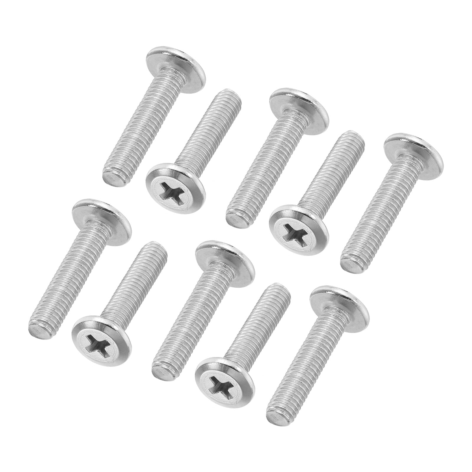 PATIKIL Round Head Phillips Screws, 30 Pack M5-0.8 x 22mm 304 Stainless Steel 18-8 Full Thread, Machine Screw Furniture Screw Connector Bolts