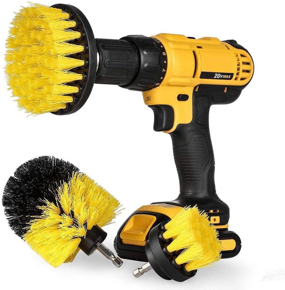 Huamost Drill Brush Power Scrubber Set - Drill Powered Cleaning Brush Attachments For Bathroom Surface,Kitchen,Tile, Corners and Car Tire