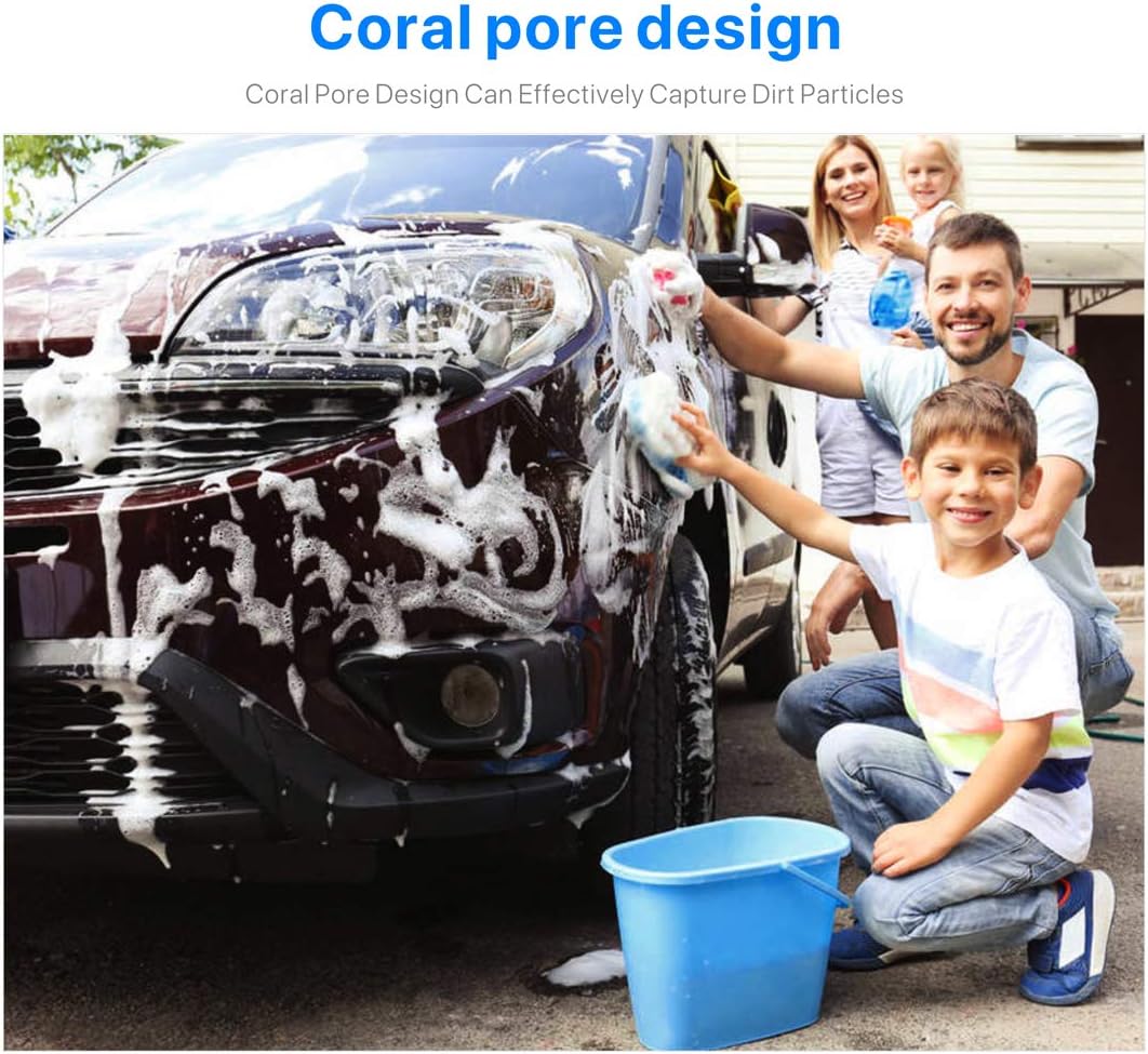 Car Wash Sponges , Multi-Use Cleaning Sponges，Easy Grip Sponge, Large sponges for Washing Cars, Bone Design Cleaning Polishing Foam for Dishes Washing, Vehicle, Bathroom and Kitchen Cleaning, 6Pcs: Kitchen & Dining