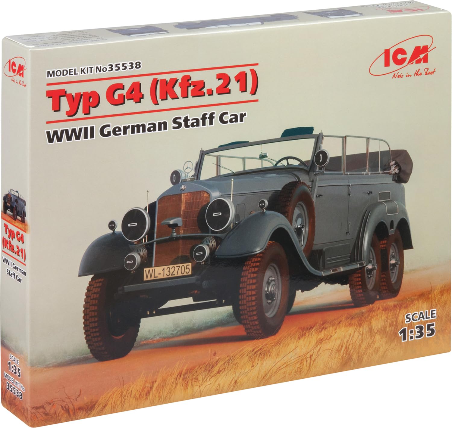 ICM 1:35 - Typ G4 (Kfz.21), WWII German Staff Car