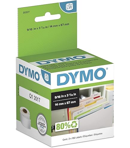 DYMO Address Labels, 1-1/8 In X 3-1/2 In, White, 520/Box - Foto 9