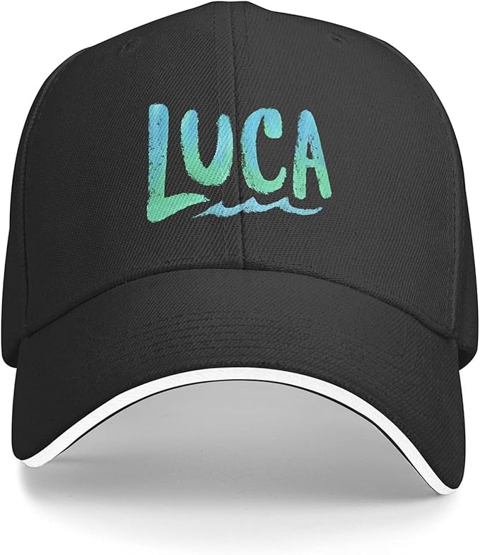 IMAGESPACE ART Pixar’s Luca Baseball Hat Adjustable Ventilation Ball Cap Black Clothing