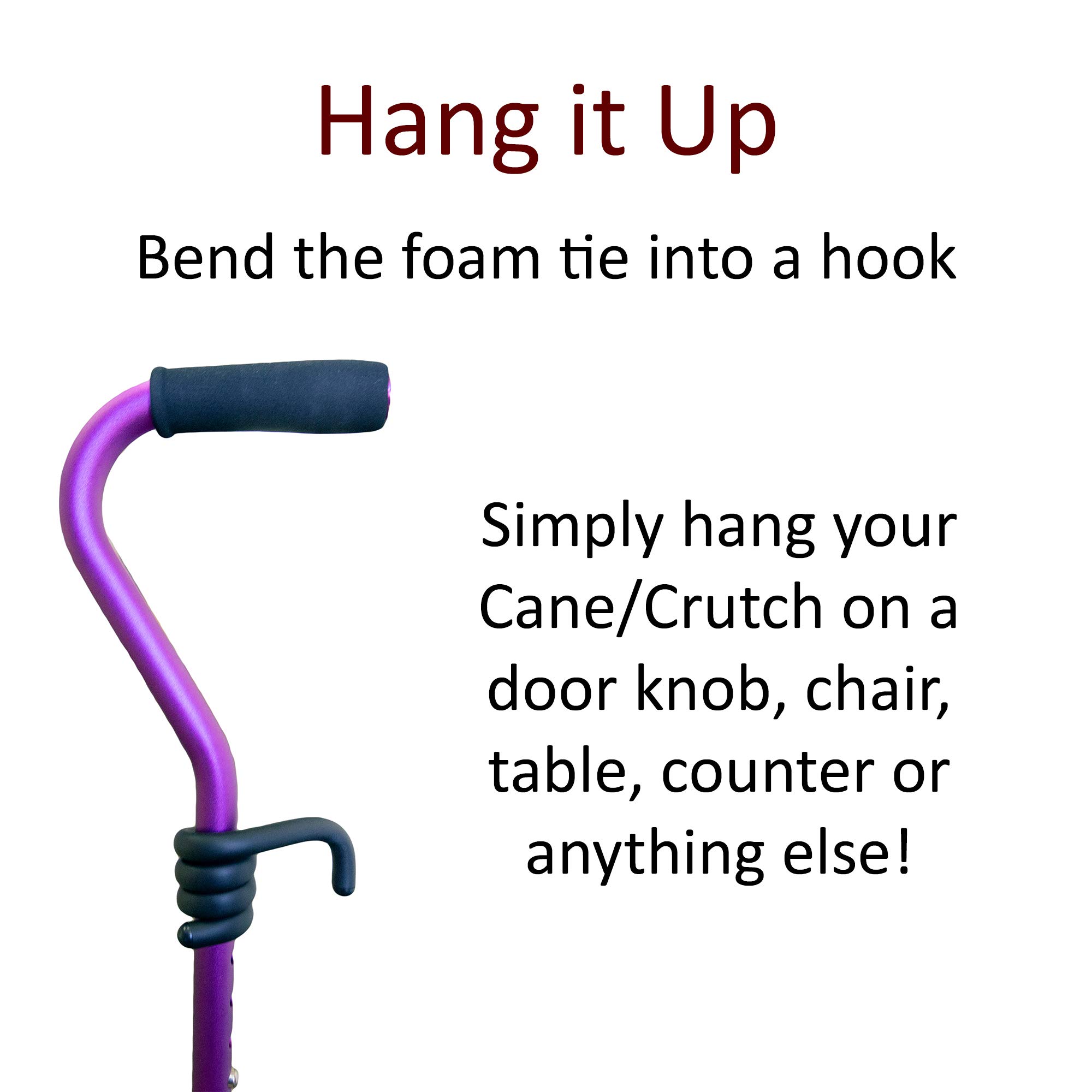 Crutcheze Cane Holder 3 Pack - Holds Canes Within Reach - Walking Stick Holder - Crutches & Cane Accessories for Mobility Scooter - Walker Accessory