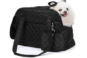 PETTOM Dog Carrier for Small Dogs, Soft Sided Pet Carrier Bag with Pockets, Breathable Mesh and Soft Cushion, Portable Medium Dog Puppy Large Cat Travel Handbag Tote for Hiking Traveling Outdoor Max 12 lbs