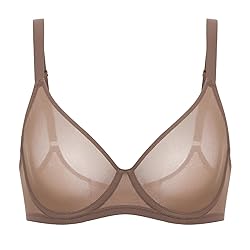 DELIMIRA Women's Cosnufy Sheer Mesh Bra Full