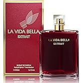 La Vida Bella EXT Women Perfume 3.4 Fl Oz Eau de Parfum Natural Spray with Raspberry, Violet & Cocoa Butter Scent Best Gift for Women All Day Use