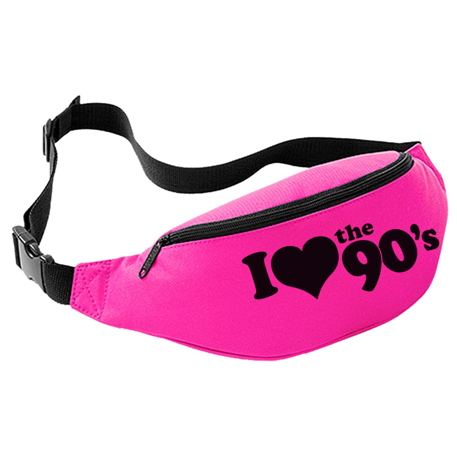 I Love The 1990s Bum Bag (Fuchsia, One Size)