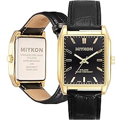 Miykon Vintage Watches for Men - Tank Square Gold