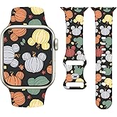 Watbro Halloween Watch Band Compatible with Apple Watch 38mm 40mm 41mm 42mm 44mm 45mm 46mm 49mm for Men Women，Soft Silicone Replacement Strap for iWatch Series11 10 9 8 7 6 5 4 3 2 1 SE Ultra
