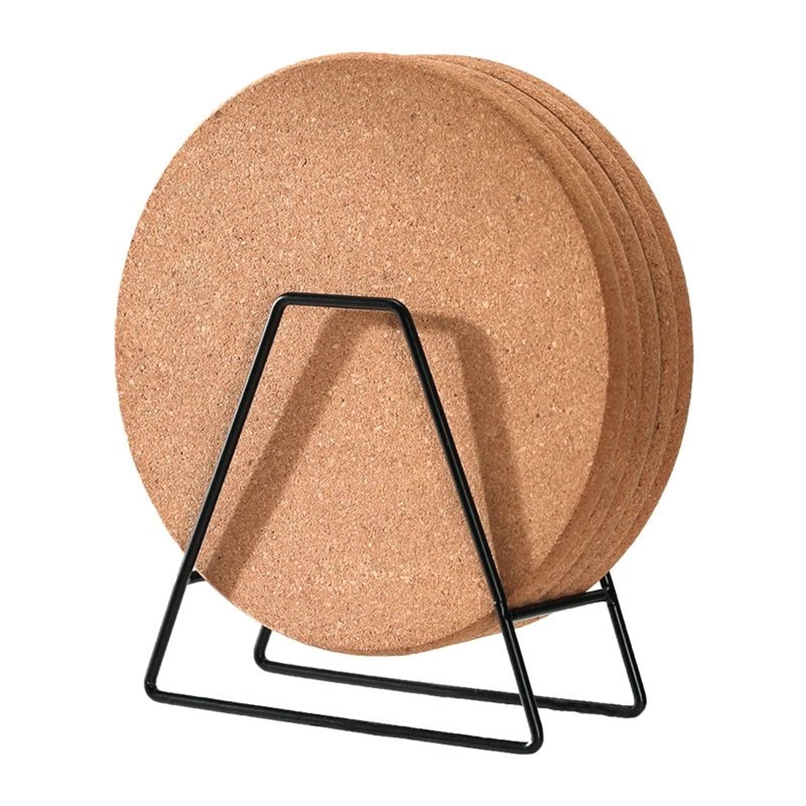 4 round cork placemats, Set-Round Cork mat Kitchen Pot mat, can be Used for hot Pot, pan and Kettle