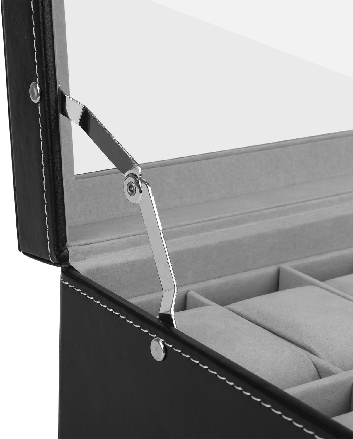 Watch Box, 12 Slots PU Leather Case Organizer with Jewelry Drawer for Storage and Display: Home Improvement
