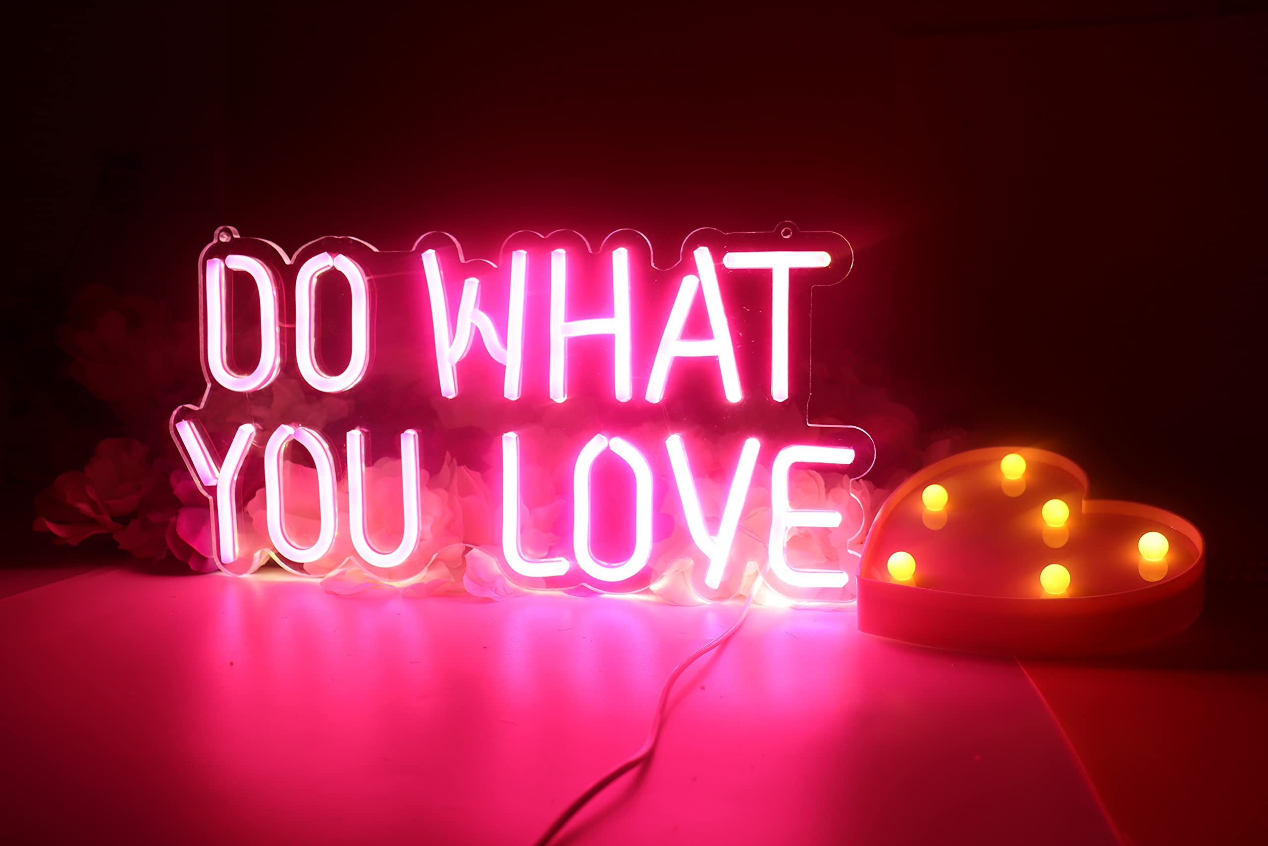 Ulalaza LED Neon Sign Night Light for Wall Party Décor Bedroom Room Bar Wedding Home Birthday Art Decoration Christmas with USB Chain Light Modulator 5v