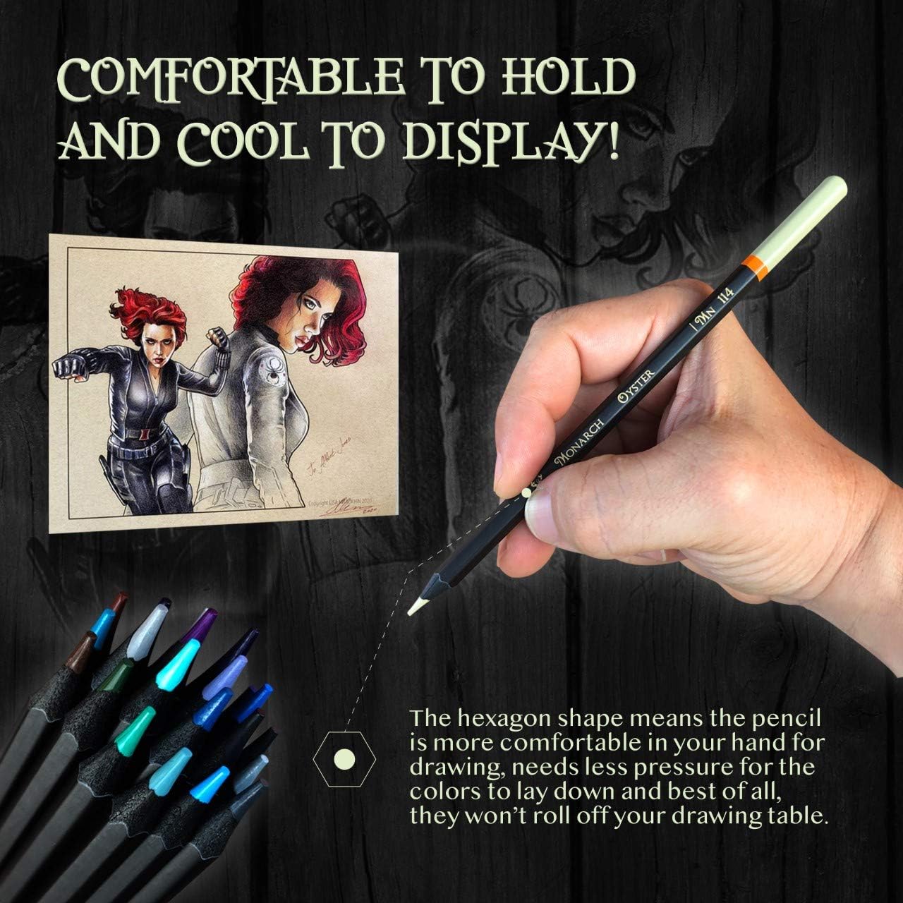 Black Widow Colouring Pencils - Image 3