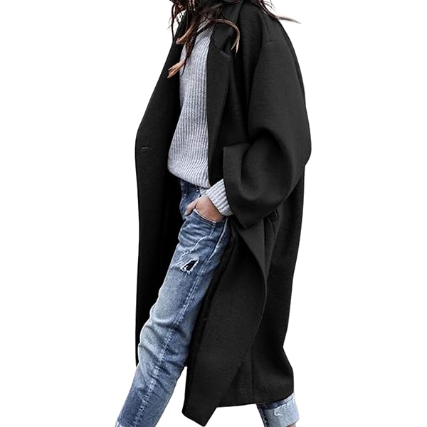 Amazon.com: CHARTOU Women's Oversized Notched Collar Wool